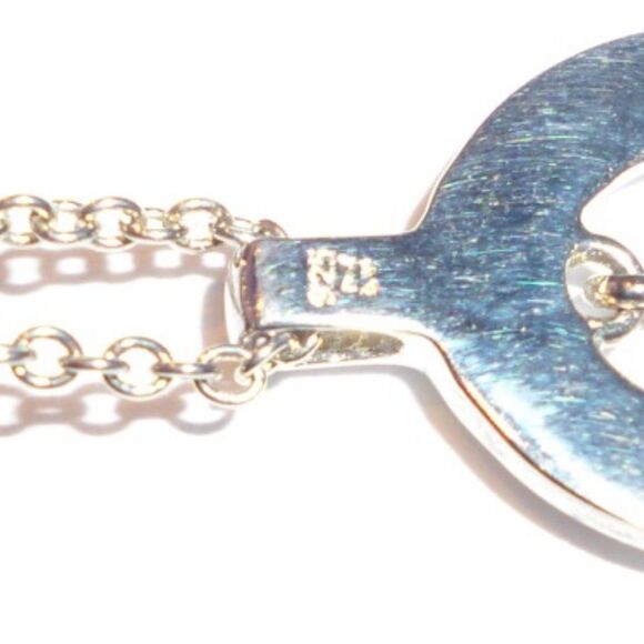 STERLING SILVER PINK SAPPHIRE PENDANT NECKLACE NEW - Picture 4 of 5